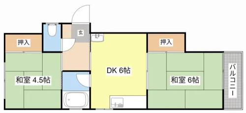 寺田荘【6号室】の間取り
