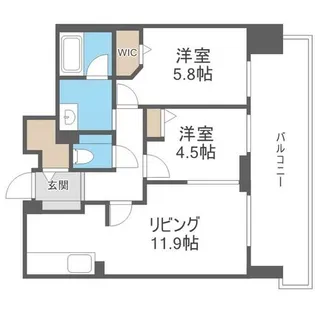 グランファーレ桑園レジェンドスクエア【6階】の間取り