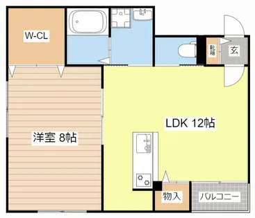 カルフールⅧ【102号室】の間取り