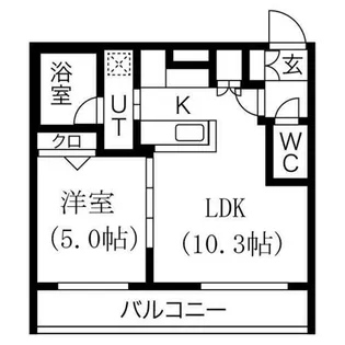 ル・シェーヌ桑園【4階】の間取り