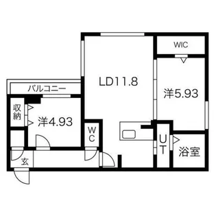 ラディア北円山【1階】の間取り