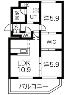 ラフィネ桑園【3階】の間取り