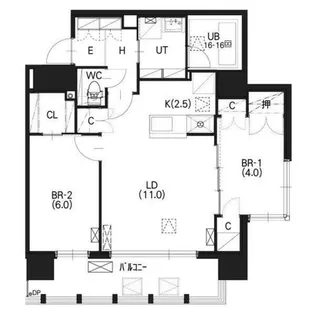 リシェス桑園【2階】の間取り