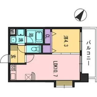 コンダクト福岡東【3階】の間取り