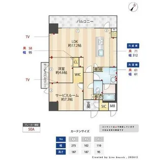 インシグニア渡辺通【506号室】の間取り