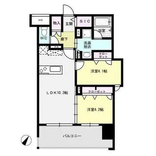 オープンレジデンシア博多空港通り【5階】の間取り