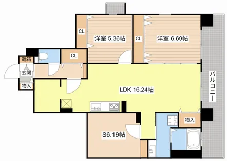Forest Cherie【1001号室】の間取り
