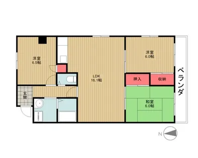 アビタマルフク Ⅱ【201号室】の間取り