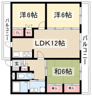 ディアコート貴船【202号室】の間取り