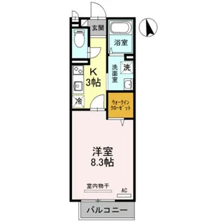 スタシオン東野・アクシス A棟【1階】の間取り