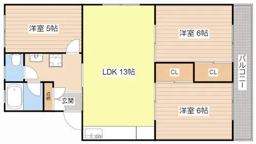 グレイス堅田【205号室】の間取り