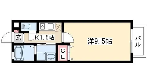 メモリアルハープ【102号室】の間取り