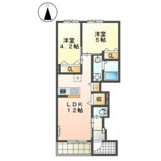 カーサ シエル【1階】の間取り
