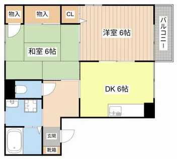 アポロⅡ【102号室】の間取り