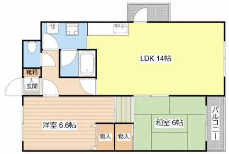リフレッシュオーク【201号室】の間取り