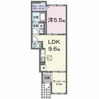 フェリーチェ東天王町 Ⅱ【1階】の間取り