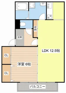 グリーンタウンE棟【2階】の間取り