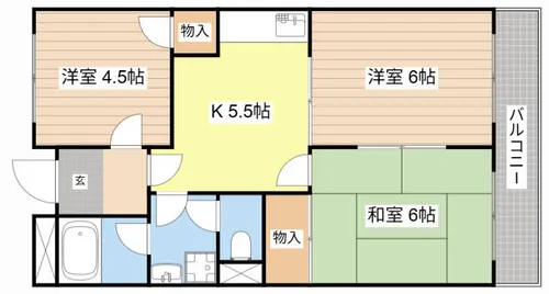 Limpia末広【202号室】の間取り