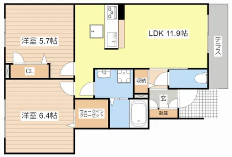 Cherie【0103号室】の間取り