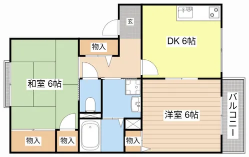 レーク・スリーゼ B棟【201号室】の間取り