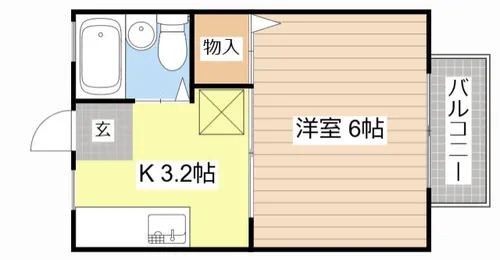 グリーンスポット上笠【1階】の間取り
