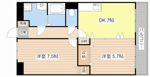 ブランコカメーリア【206号室】の間取り