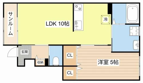 グッドライフステージFJ【103号室】の間取り