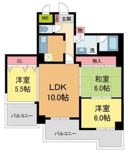 グランディア ミ・アモーレ宝塚南口【5階】の間取り