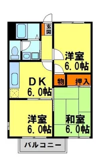 メゾン土谷C棟【202号室】の間取り