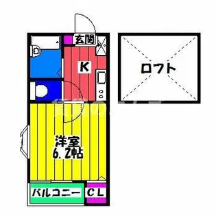 ピュア東比恵弐番館【103号室】の間取り