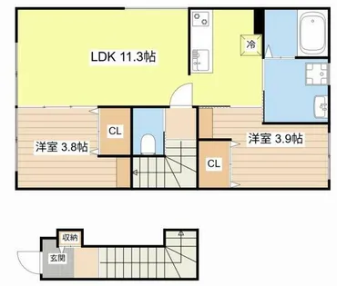 グッドライフステージFJ【201号室】の間取り