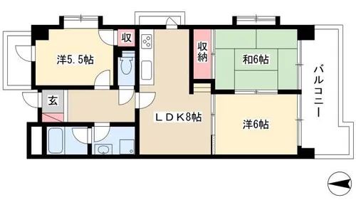 エスポア日吉【8階】の間取り