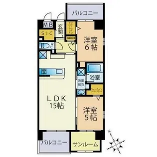 neu【201号室】の間取り
