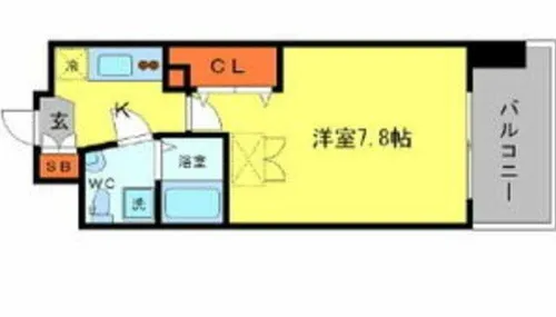 AFFLUENCE難波【10階】の間取り