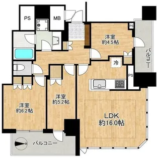 プレミストタワー大阪新町ローレルコート【908号室】の間取り