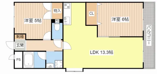 プルミエル【101号室】の間取り
