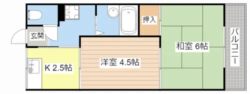ハイネスグリーン貴生川【101号室】の間取り