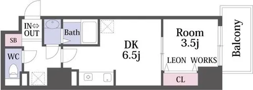 レオンコンフォート堀江公園【8階】の間取り