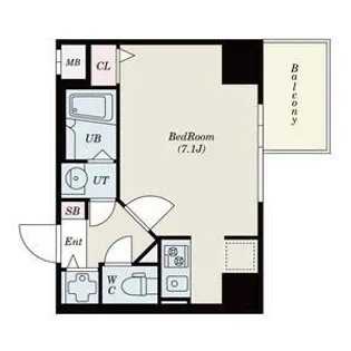S-RESIDENCE難波Briller【411号室】の間取り