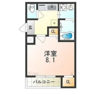 大阪府堺市堺区大浜北町3丁【アパート】の間取り