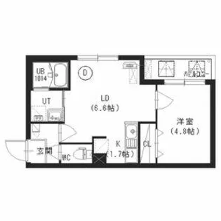 1LDKの間取り画像