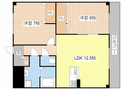 ブリリアンスシティー【305号室】の間取り