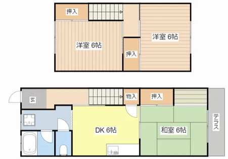 ランブラスⅠ【105号室】の間取り