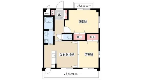 ピースハイランド【202号室】の間取り