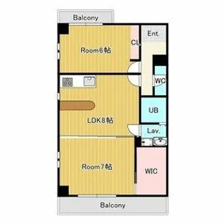 URBAN HEIGHTS立花【3C号室】の間取り