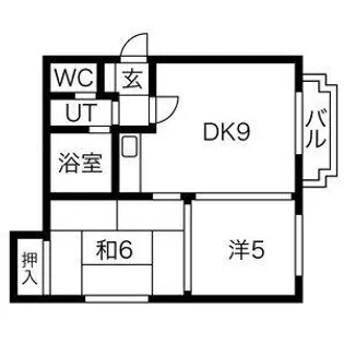 ティファニー北円山【2階】の間取り