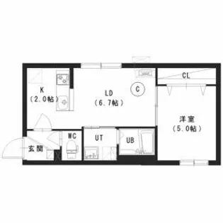 JIC新道東【2階】の間取り