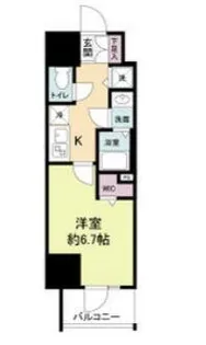 Metrosa谷町六丁目North【3階】の間取り