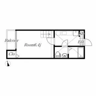 Green Court【202号室】の間取り