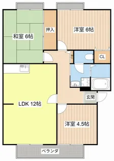 サンビレッジ四季【202号室】の間取り